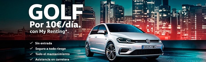 Oferta precio nuevo Volkswagen Golf 10 € día en Auvol